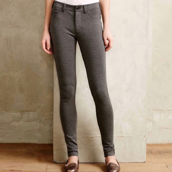 Anthropologie Pants - Anthro Pilcro Serif Ponte Pants Charcoal Gray